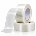 OPUTE white fiberglass reinforced adhesive tape rolls for battery wrapping and industrial reinforcement, custom widths